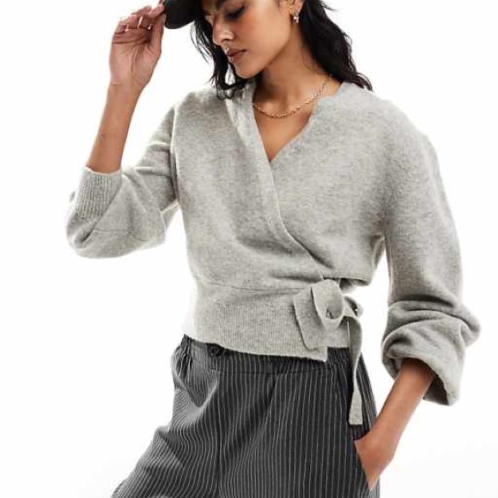 & Other Stories Mohair-Blend Knitted Wrap Cardigan